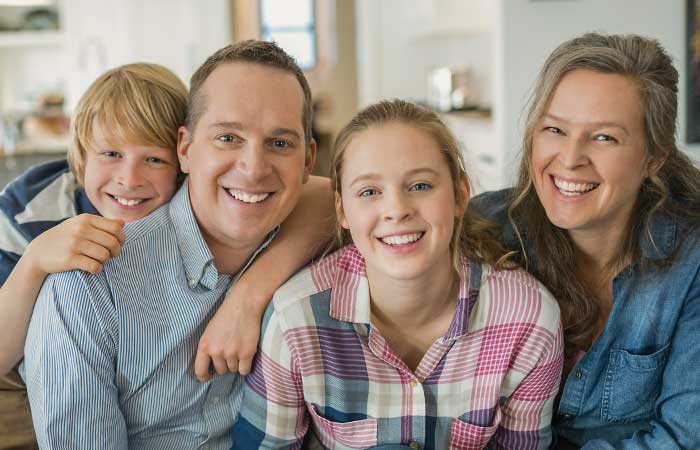 Smiling family