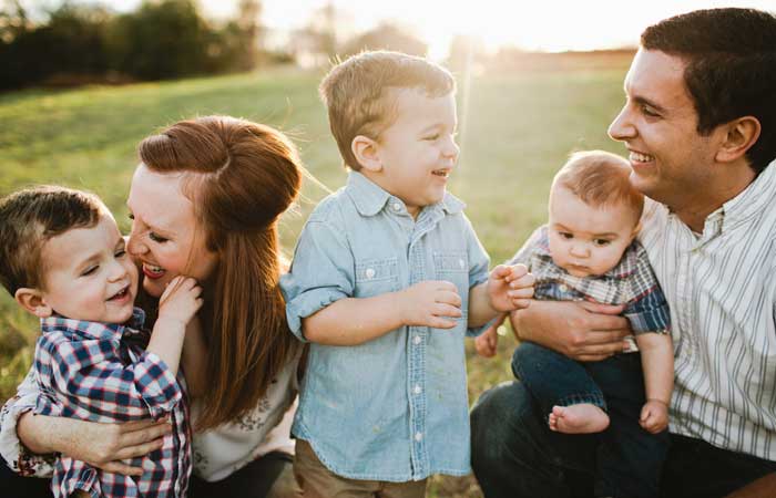 Smiling family