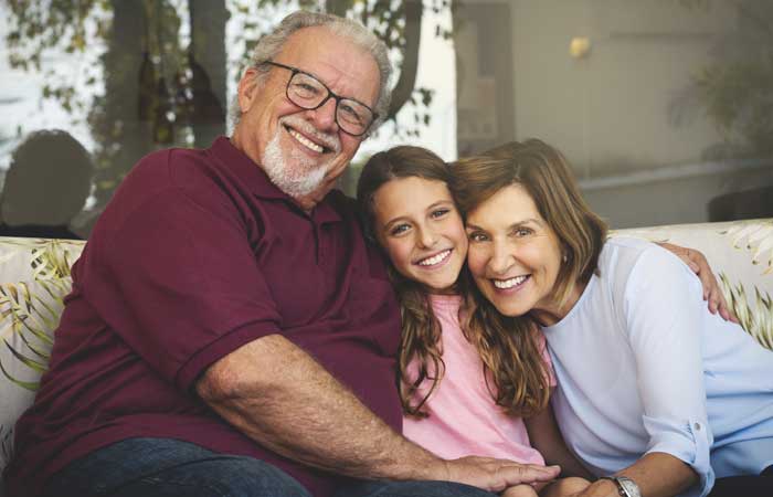 Smiling family